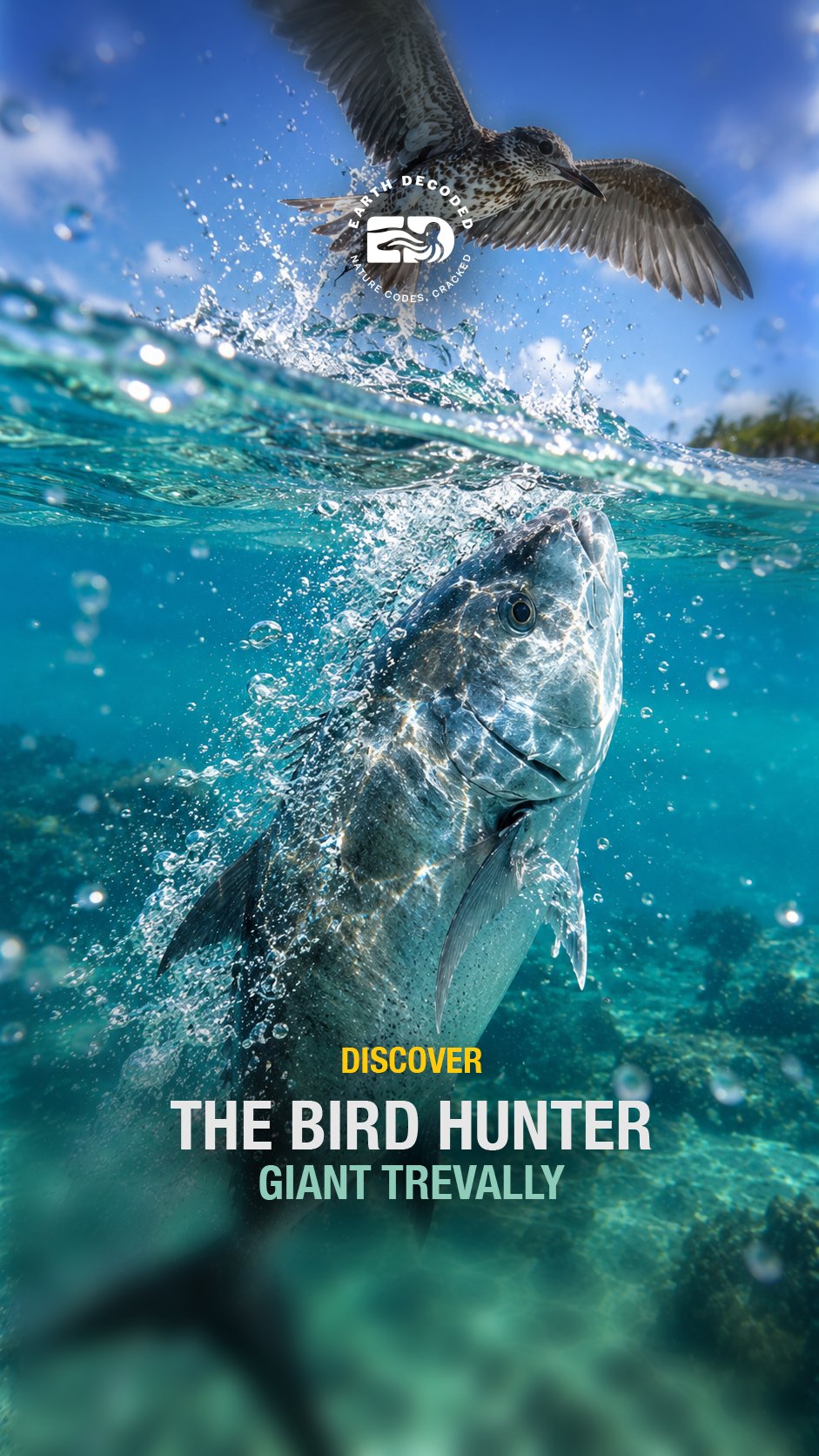 Earth Decoded episode cover: The Bird Hunter, Giant Trevally